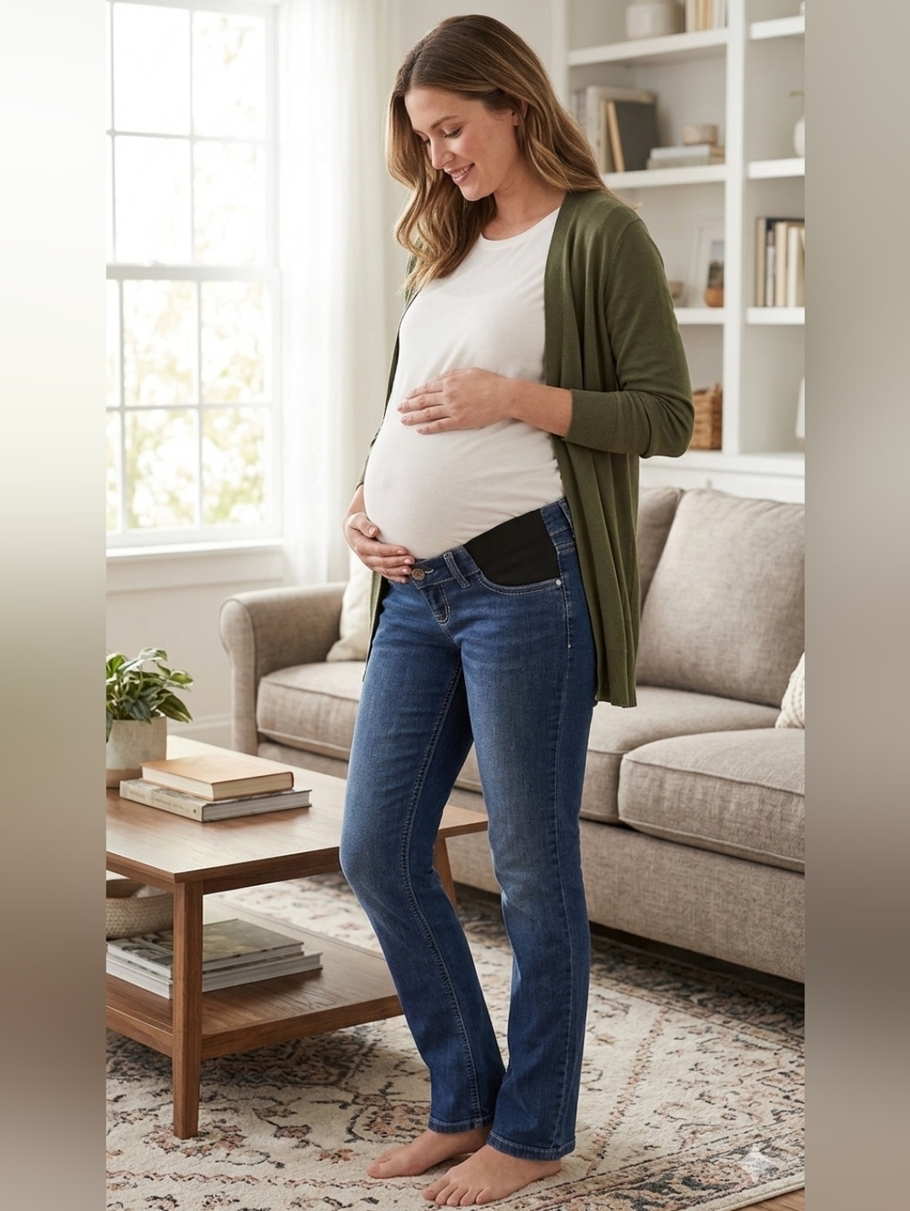 Maurices Dark Blue Boot Cut Maternity Jeans